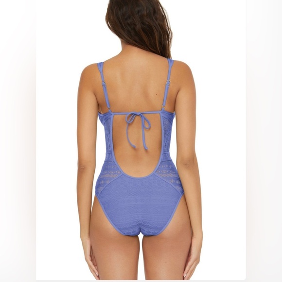 Brand new BECCA Women’s Color Play Plunge One Piece Swimsuit Small - Picture 5 of 13